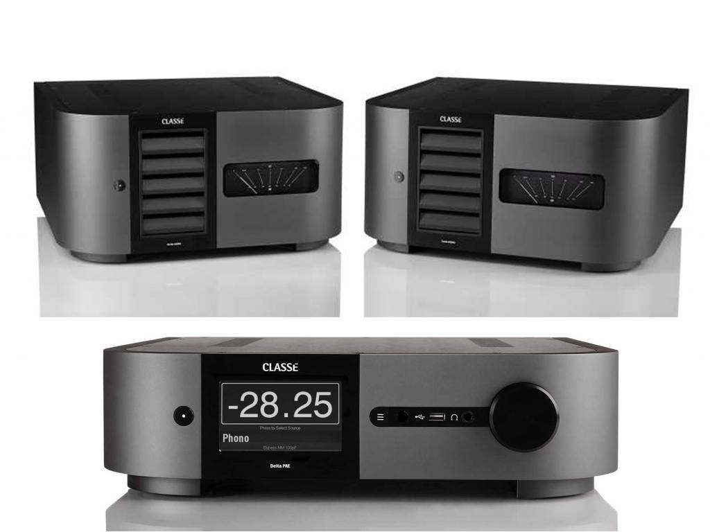 Classé Audio Delta Mono + Delta Pre MK2 - Vorverstärker mit integriertem Wandler (DAC) / HEOS Streaming und kraftvolle Transistor Mono-Endverstärker